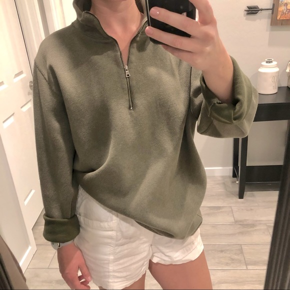 Banana Republic Other - Banana Republic 1/4 Zip Olive Green Sweatshirt
